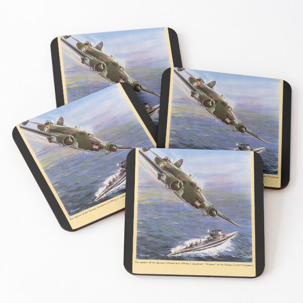 Item preview, WWII Propaganda Poster | Capture of German U-570 | RAF Victory Art | Lockheed Hudson & Submarine Surrender | Back Them Up designed and sold by artofuniverse.