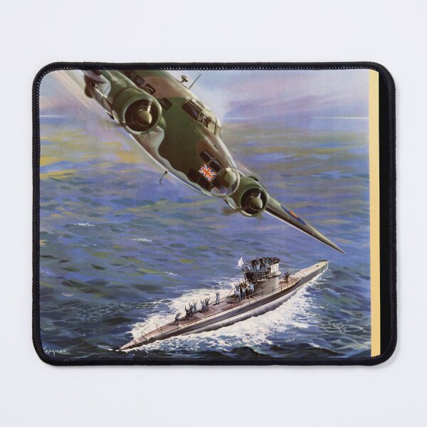 Item preview, WWII Propaganda Poster | Capture of German U-570 | RAF Victory Art | Lockheed Hudson & Submarine Surrender | Back Them Up designed and sold by artofuniverse.