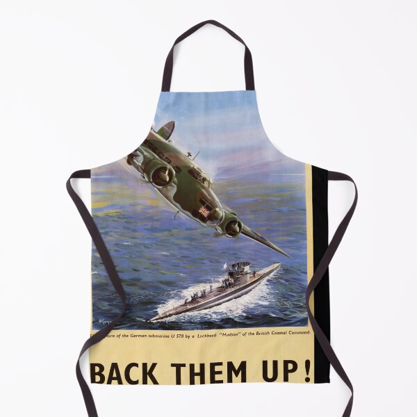 Item preview, WWII Propaganda Poster | Capture of German U-570 | RAF Victory Art | Lockheed Hudson & Submarine Surrender | Back Them Up designed and sold by artofuniverse.
