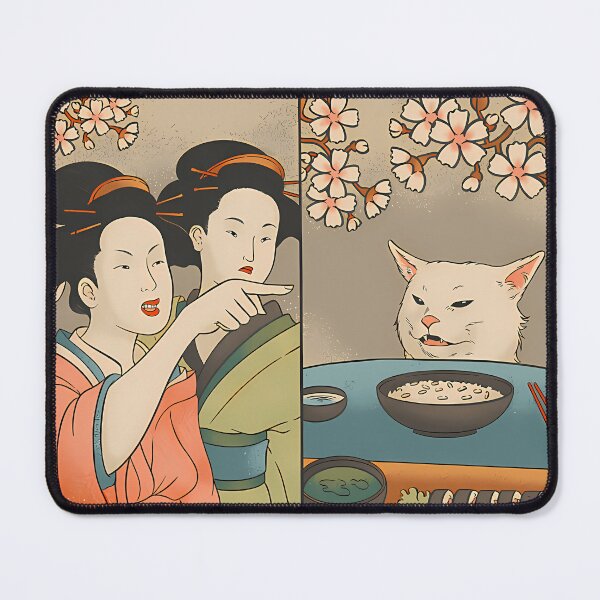 Item preview, Japanese Woman Yells At A Cat - Cat Meme designed and sold by JefferyPano8.