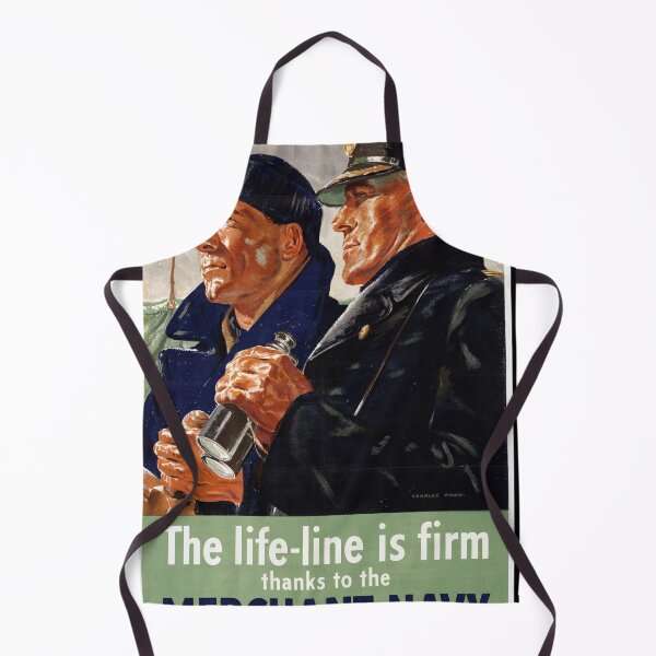 Item preview, WWII British Propaganda Poster | Merchant Navy Tribute Art | Heroic Sailors & Officer | Bold Colors & Historical Significance designed and sold by artofuniverse.