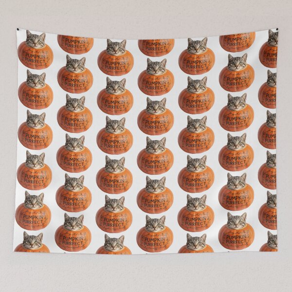 Item preview, Cute Cat in Pumpkin designed and sold by graphic-genie.