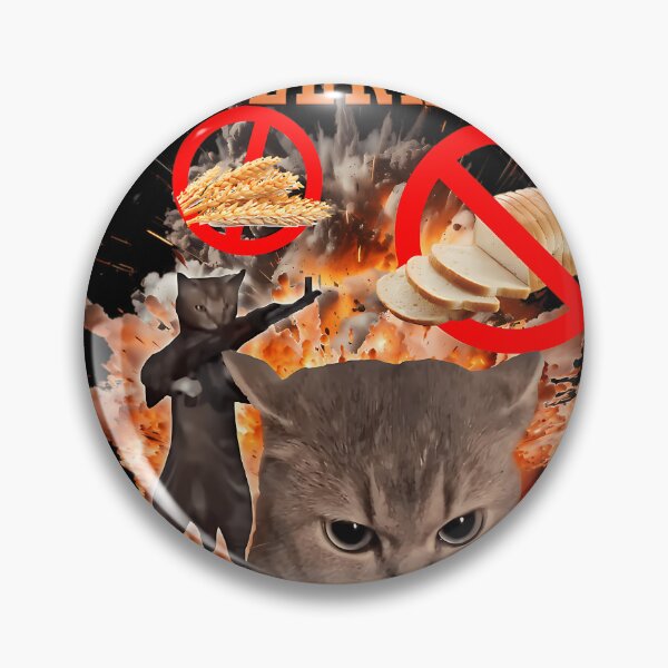 Item preview,  I Refuse To Tolerate Gluten Funny Cat Meme designed and sold by JefferyPano8.