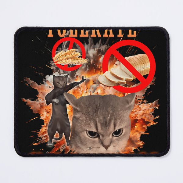 Item preview, I Refuse To Tolerate Gluten Funny Cat Meme designed and sold by JefferyPano8.