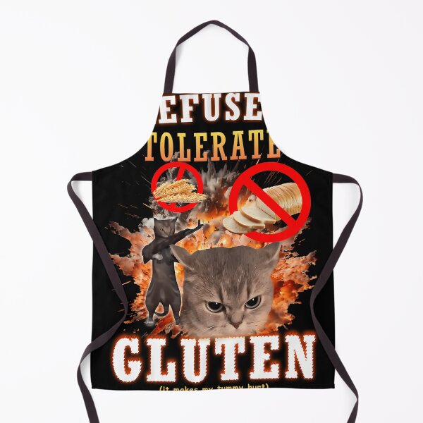 Item preview,  I Refuse To Tolerate Gluten Funny Cat Meme designed and sold by JefferyPano8.