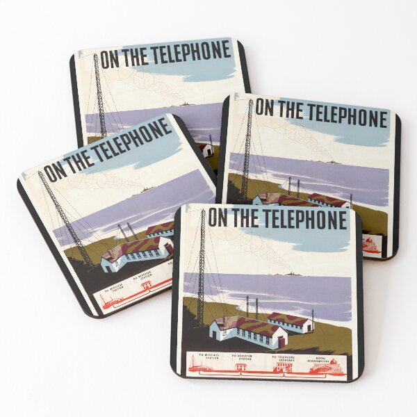 Item preview, Vintage WWII Poster Reproduction | British Propaganda Art | Sailor & Telephone Communication | Mid-Century Modern Design designed and sold by artofuniverse.
