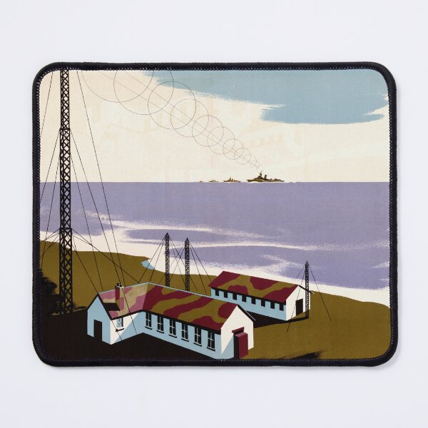 Item preview, Vintage WWII Poster Reproduction | British Propaganda Art | Sailor & Telephone Communication | Mid-Century Modern Design designed and sold by artofuniverse.