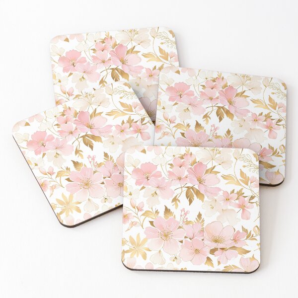 Item preview, Pink and Gold Flowers designed and sold by CoolPixels.