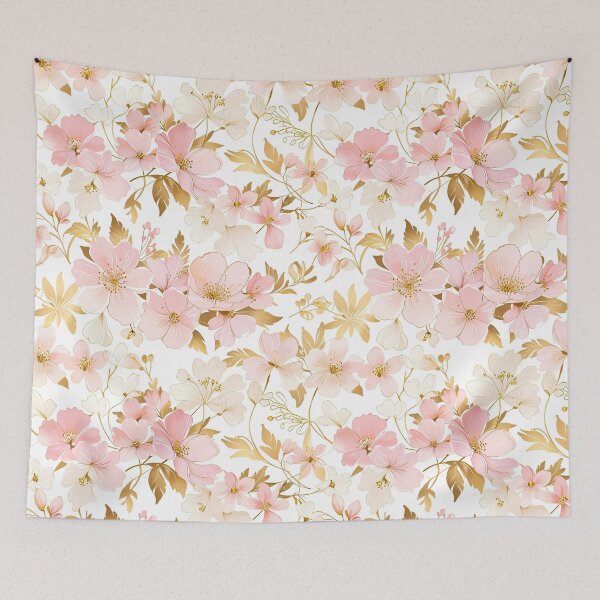 Item preview, Pink and Gold Flowers designed and sold by CoolPixels.