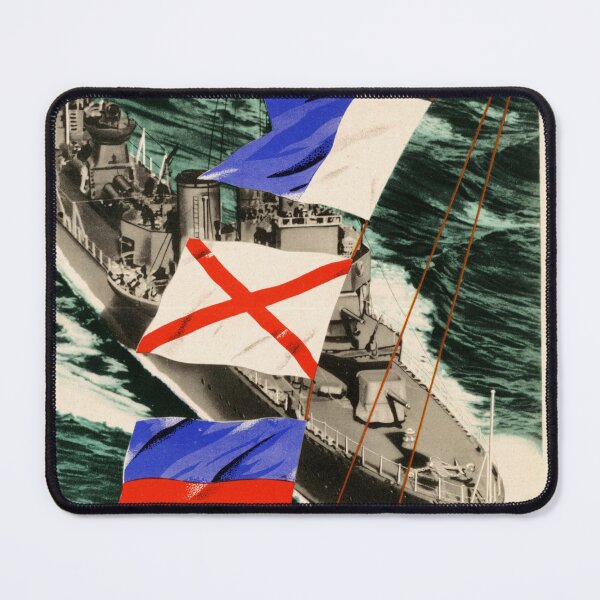 Item preview, WWII Propaganda Poster | Save Resources & Support the War Effort | British Naval Ship with Signal Flags | Vintage Art Print designed and sold by artofuniverse.