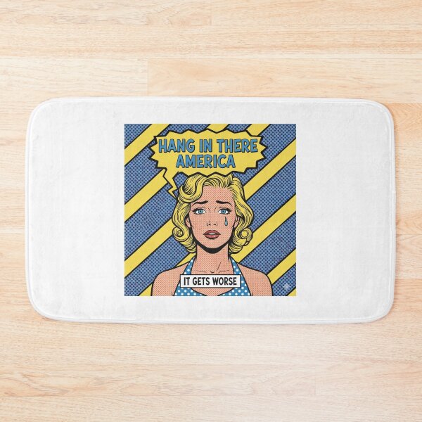 Item preview, Hang in there, America, It get's worse, dark humor, funnyfits70, Humor, Funny, retro, vintages, funny quotes, animal humor, designed and sold by FunnyFits70.