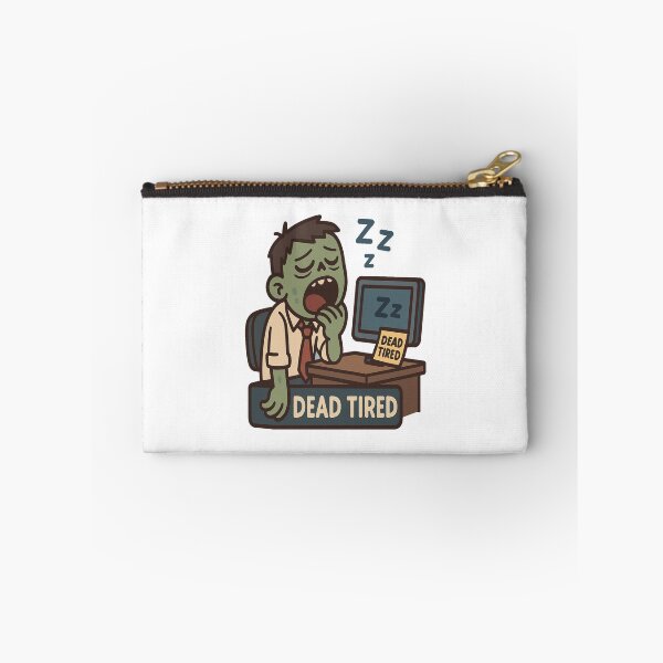 Item preview, Dead Tired Zombie Office Funny Sticker designed and sold by NitkiStudio.