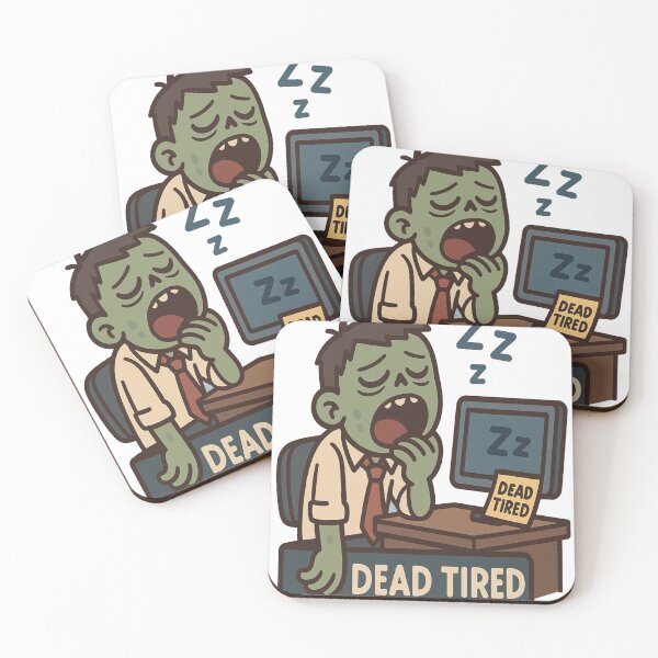 Item preview, Dead Tired Zombie Office Funny Sticker designed and sold by NitkiStudio.