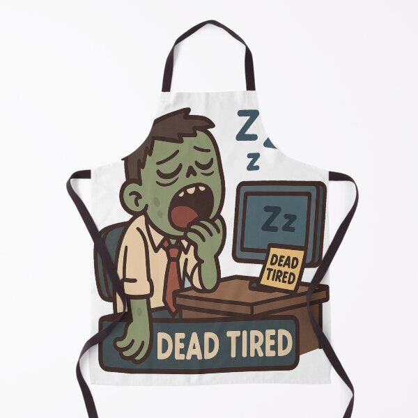 Item preview, Dead Tired Zombie Office Funny Sticker designed and sold by NitkiStudio.