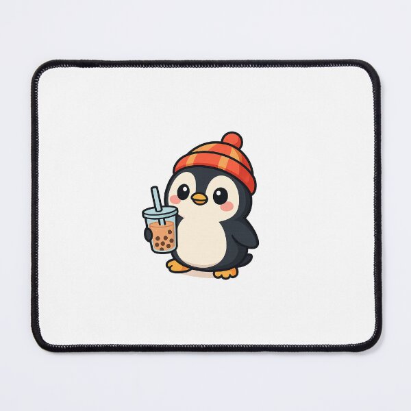 Item preview, Cozy penguin sips boba designed and sold by SkyDesigner77.