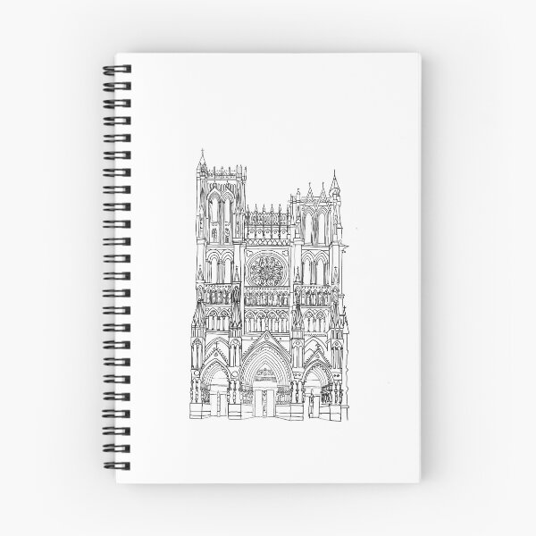 Item preview, Notre Dame Cathedral Line Art Illustration designed and sold by Marite Canales.