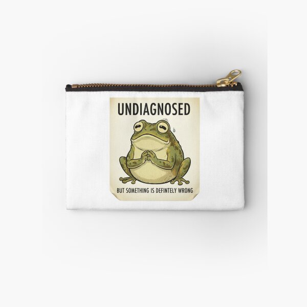 Item preview, Undiagnosed, something is not right, dark humor, frog, funnyfits70, Humor, Funny, retro, vintages, funny quotes, animal humor, designed and sold by FunnyFits70.