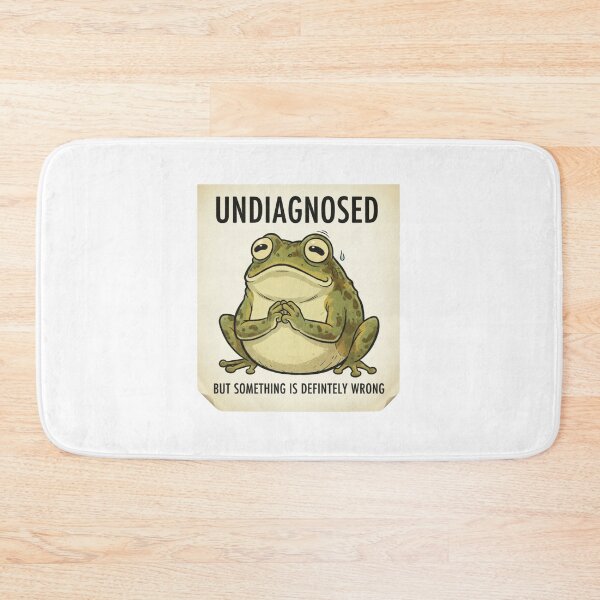 Item preview, Undiagnosed, something is not right, dark humor, frog, funnyfits70, Humor, Funny, retro, vintages, funny quotes, animal humor, designed and sold by FunnyFits70.