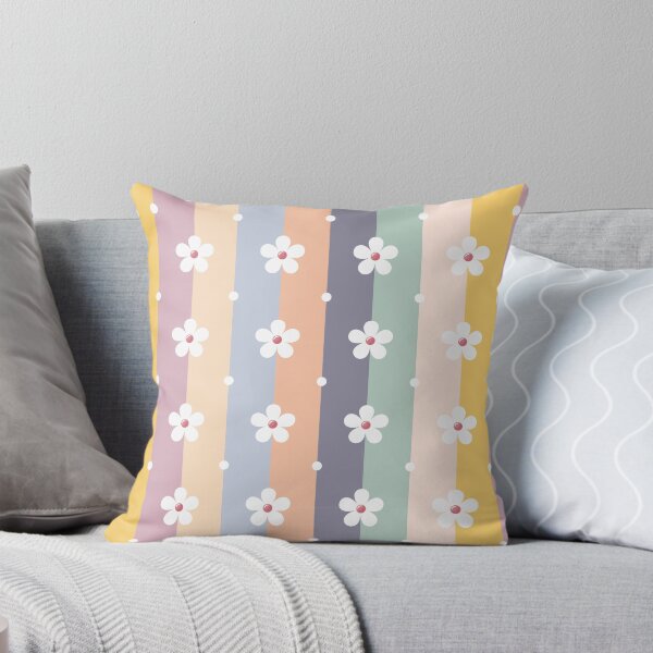 Item preview, Colorfull flower pattern with stripes designed and sold by SmallDart Creations.