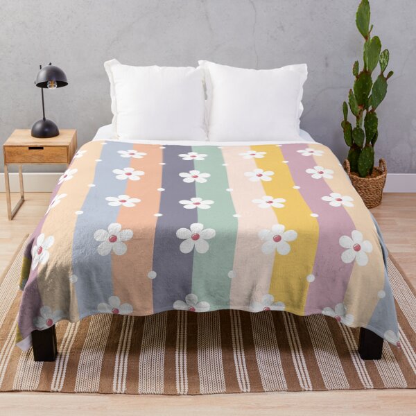 Item preview, Colorfull flower pattern with stripes designed and sold by SmallDart Creations.