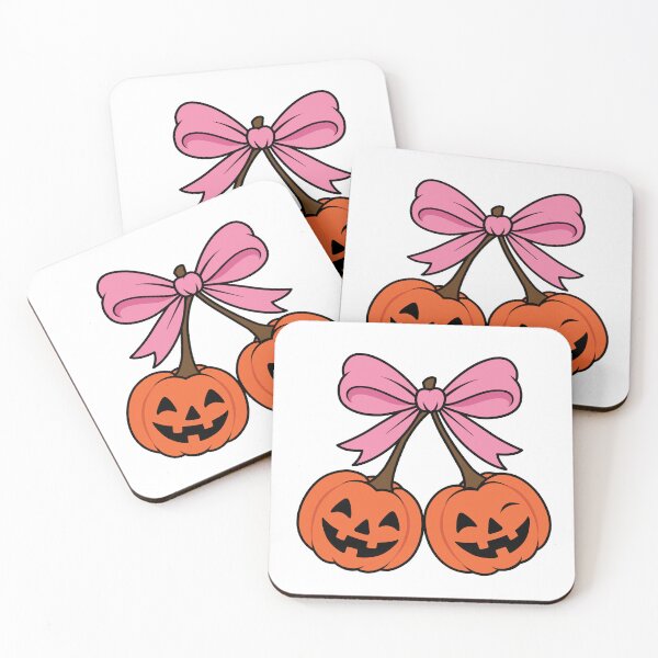 Artikelvorschau, Süßer Kirschkürbis mit rosa Schleife | Kawaii Halloween Spooky Season Aesthetic entworfen und verkauft von station-one.