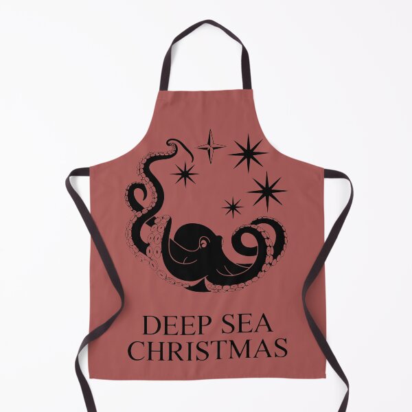 Item preview, Unique Holiday Graphic Featuring Black Octopus and Stars designed and sold by SplashTastic.