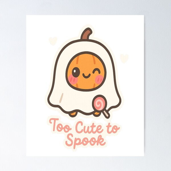 Item preview, Too Cute to Spook Kawaii Halloween Sticker designed and sold by NitkiStudio.