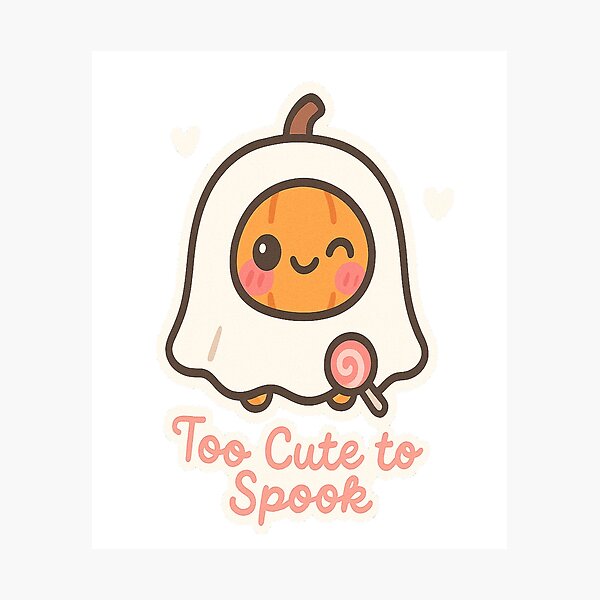 Item preview, Too Cute to Spook Kawaii Halloween Sticker designed and sold by NitkiStudio.