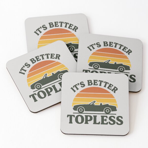 Item preview, Funny Car Lover Design It’s Better Topless Convertible Car Sunset Vintage Retro designed and sold by Right-UR.