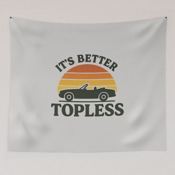 Item preview, Funny Car Lover Design It’s Better Topless Convertible Car Sunset Vintage Retro designed and sold by Right-UR.