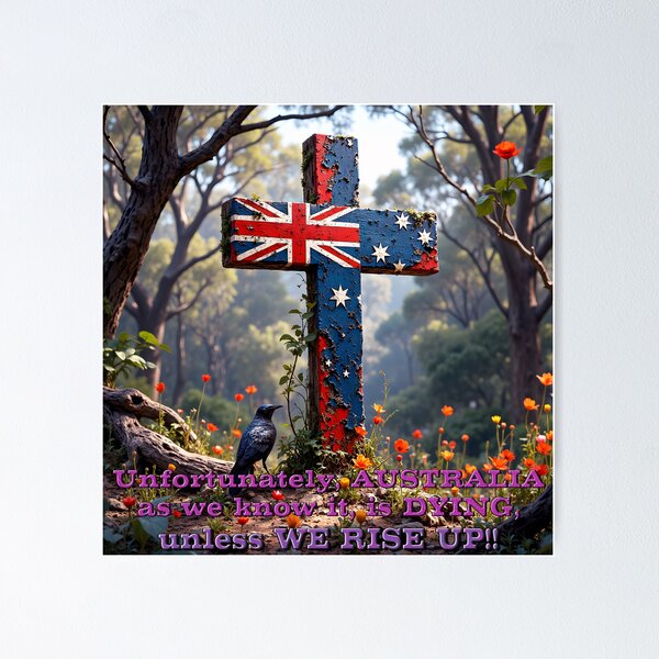 Item preview, Australia is Dying unless We Rise Up. designed and sold by Huskyyy Designs.