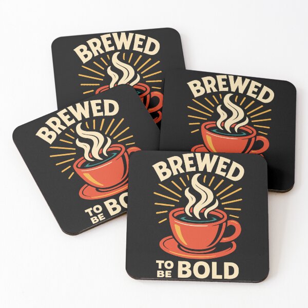 Item preview, Brewed To Be Bold Coffee Funny Design designed and sold by LuminOrb.