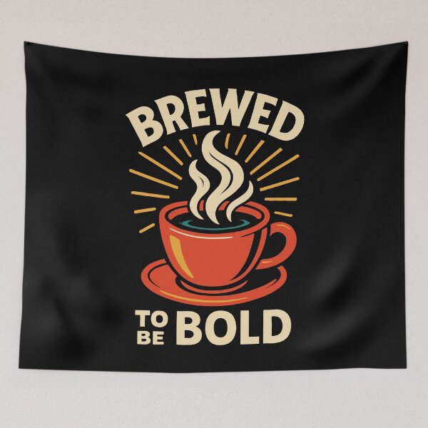 Item preview, Brewed To Be Bold Coffee Funny Design designed and sold by LuminOrb.