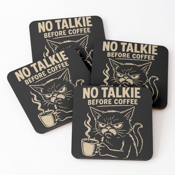 Item preview, No Talkie Before Coffee Funny Cat Design designed and sold by LuminOrb.