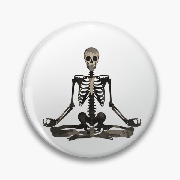Item preview, Diseño de Halloween de esqueleto meditando: arte de autoconciencia y yoga espeluznante designed and sold by RiendeersDEAR.