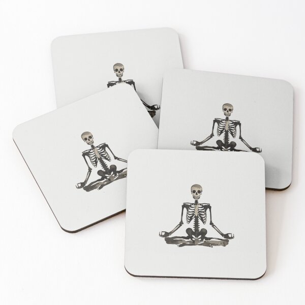 Item preview, Meditating Skeleton Halloween Design – Spooky Yoga Self-Awareness Art designed and sold by RiendeersDEAR.