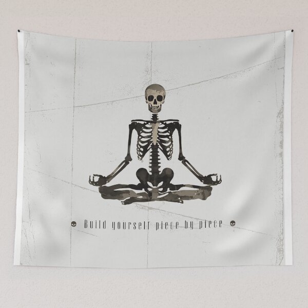 Item preview, Meditating Skeleton Halloween Design – Spooky Yoga Self-Awareness Art designed and sold by RiendeersDEAR.