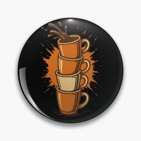 Item preview, Coffee Splash Stack Caffeine Humor Art designed and sold by LuminOrb.