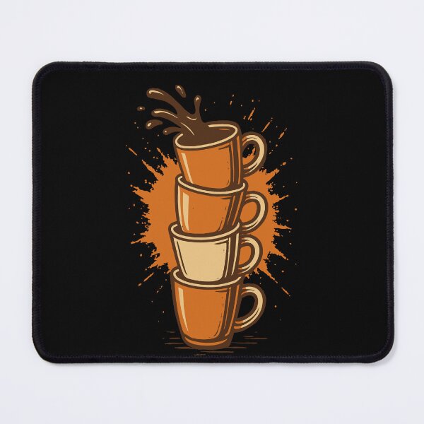 Item preview, Coffee Splash Stack Caffeine Humor Art designed and sold by LuminOrb.
