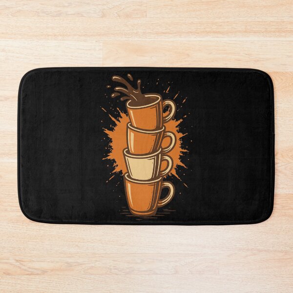 Item preview, Coffee Splash Stack Caffeine Humor Art designed and sold by LuminOrb.