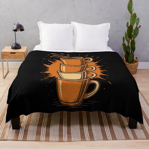 Item preview, Coffee Splash Stack Caffeine Humor Art designed and sold by LuminOrb.