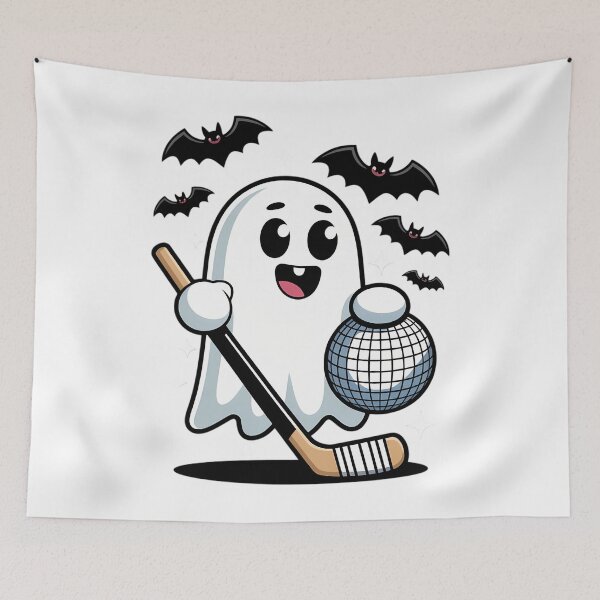 Item preview,  Ghost Playing Ice Hockey Lazy DIY Halloween Costume Sport designed and sold by JonBarnes22.