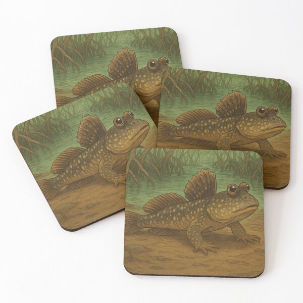 Item preview, Mudskipper in the groves – Unique Amphibious Fish Wildlife designed and sold by NocturnalNook.