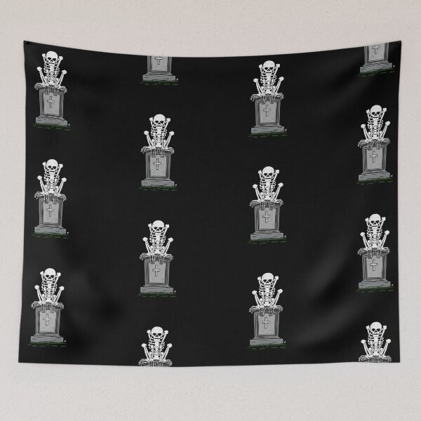 Item preview, Skeletons Grave - Black Background  designed and sold by The Abysmall.