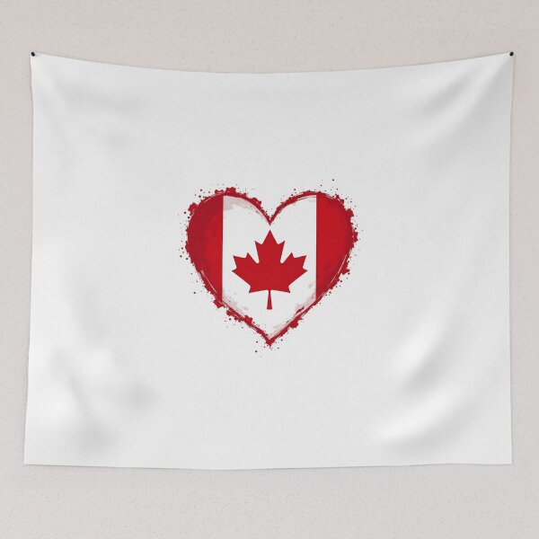 Item preview, Canadian heart splashed designed and sold by Fab-Haven.