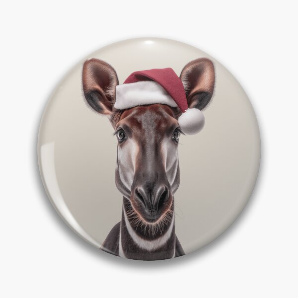 Item preview, Okapi with Christmas Hat – Festive Okapi Xmas Design designed and sold by LazyOwlStore.