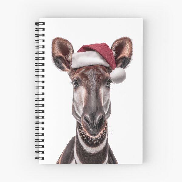 Item preview, Okapi with Christmas Hat – Festive Okapi Xmas Design designed and sold by LazyOwlStore.