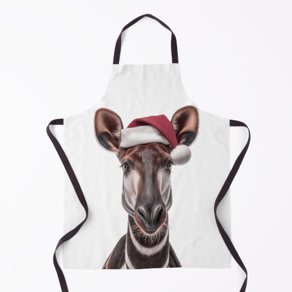Item preview, Okapi with Christmas Hat – Festive Okapi Xmas Design designed and sold by LazyOwlStore.