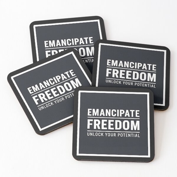 Item preview, Emancipate Freedom – Unlock Your Potential Motivational Quote Typography designed and sold by Zeraels.