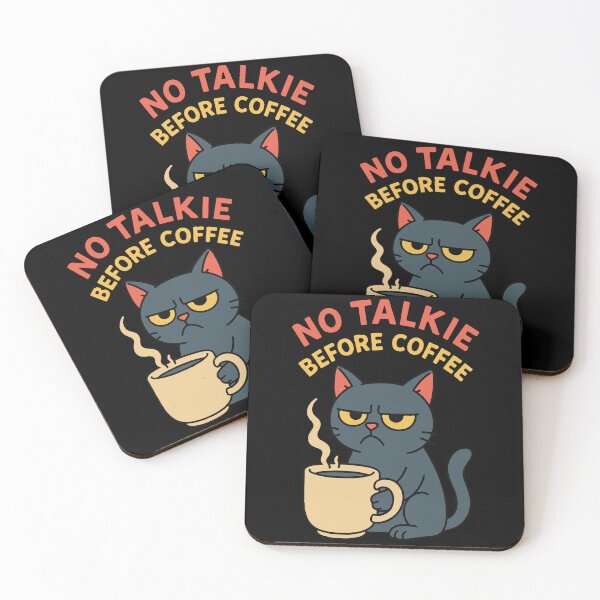 Item preview, No Talkie Before Coffee Cute Cat Design Funny designed and sold by LuminOrb.